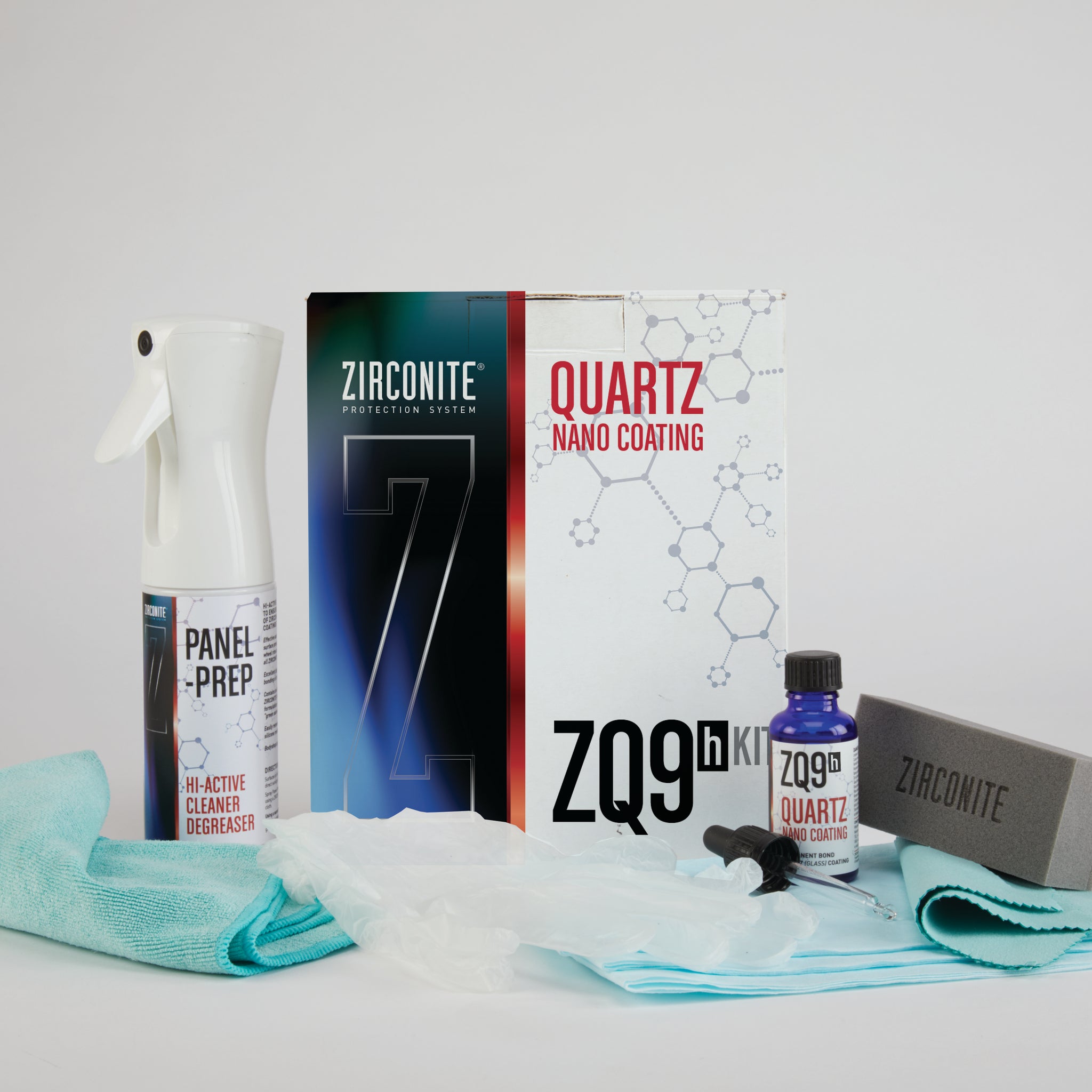 Zirconite ZQ9H Quartz Coating 50ml Kit Including 185ml Panel Prep